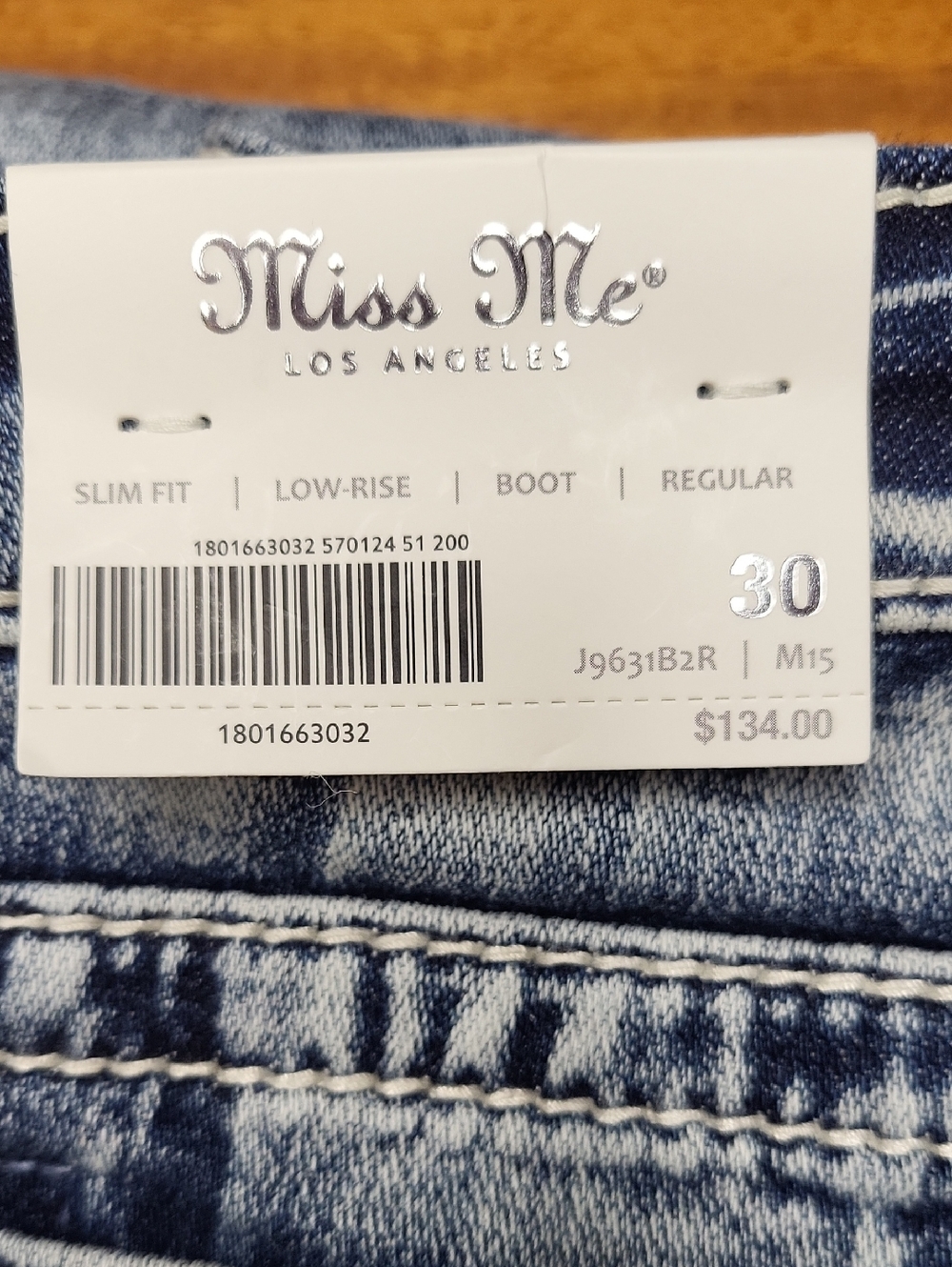 Miss Me Women's Light Wash Embroidered Pocket Jeans - Picture 2 of 8